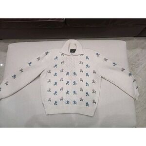 South Wool Vintage Sweater 100% Pure Virgin Wool‎ Small Hand Knitted Grannycore